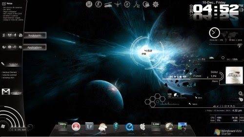 space rainmeter theme for windows