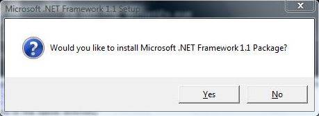 Install Microsoft .NET Framework 1.1 on Windows 7 and Windows Vista